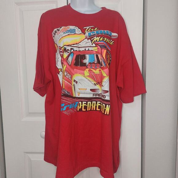 NHRA Rare Vintage Cruz Pedergon McDonald's Firebird Funny Car Size XL Kudzu Tee - Picture 2 of 16
